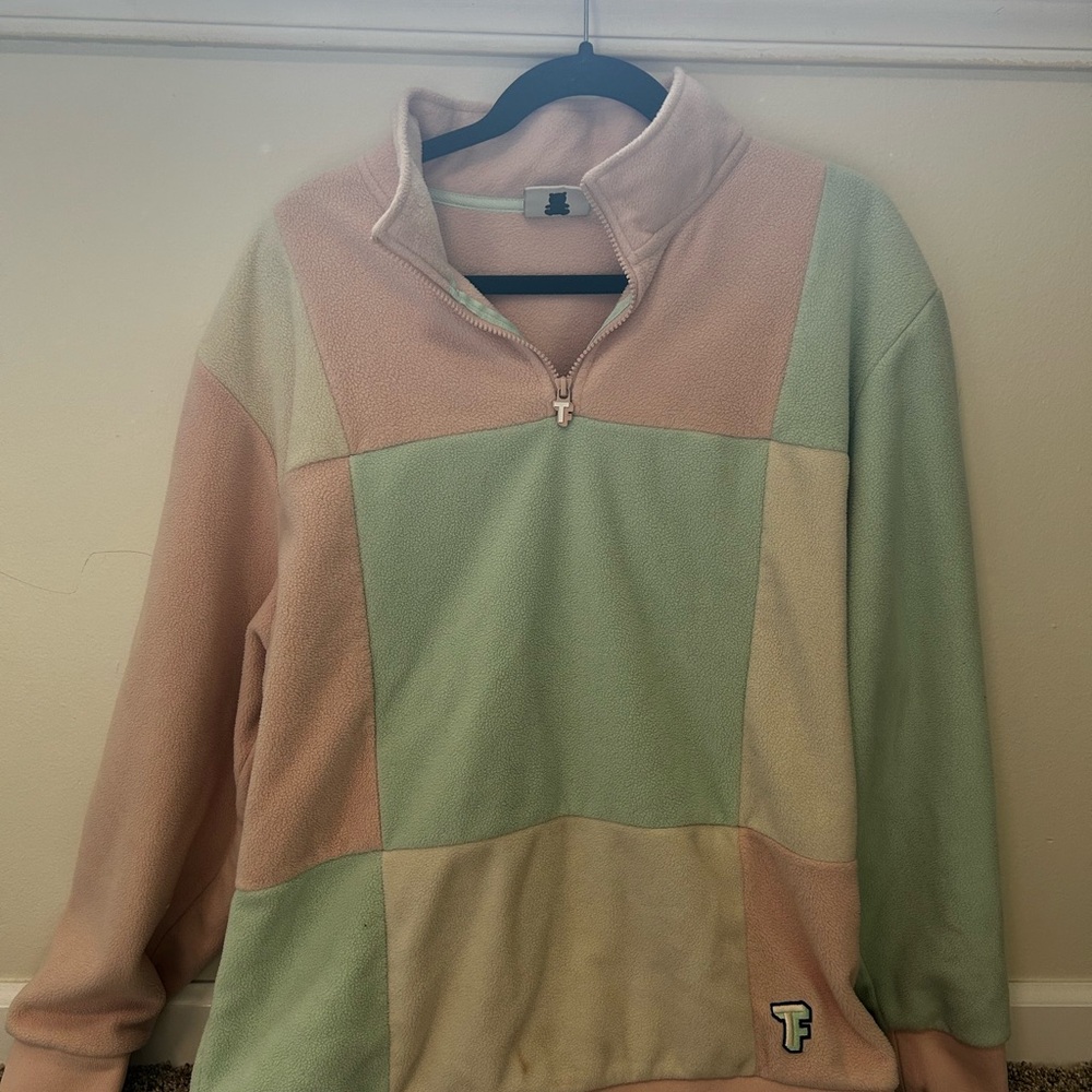Teddy Fresh Color Block Fleece Quarter-Zip Pullover